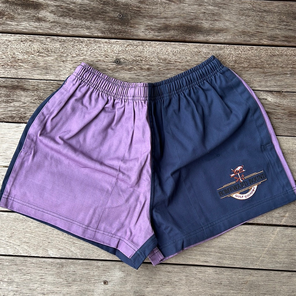 Original Gulf Country Purple/Navy Rugby Shorts